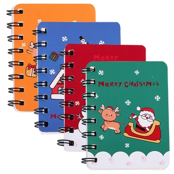 Úrad Pre Písanie Na Každodenné Použitie, Cievka Poznámkový Blok Na Špirále Memo Podložky Malý Vianočný Mini Zápisníky Notebook Dary