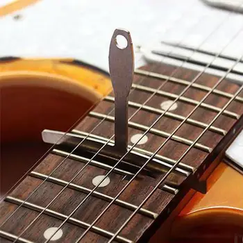 9Pcs Gitara Polomer Rozchod Ultra-tenké Presné Meranie Nehrdzavejúcej Ocele Gitara Tvar T Pravítko Luthier Nástroje pre Elektrické Basy