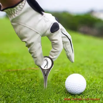 Ľahký Mini Golfové Ihrisko Opravy Ball Marker Jedného zuba Golf Vidlica Kompaktný pre Golf Praxe