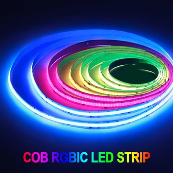 RGBIC COB LED Pásy Svetla 720LEDs/m Adresný Dreamcolor Led pás s nástrojmi DC 24V Flexibilná Lepiaca Páska Na TV Podsvietenie Dekorácie