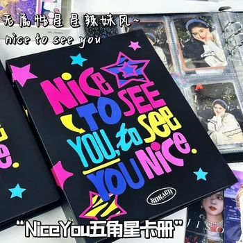 IFFVGX A5 Binder Photocard Držiteľ Kpop Idol fotoalbum Photocards Zbierať Knihy Album pre Fotografie Kawaii Star kancelárske potreby