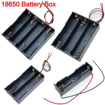 18650 Power Bank Prípadoch 1x 2x 3x 4x Batérie Úložný Box 1 2 3 4 Slot Spôsobom DIY Batérie Clip Držiak na Nádoby S Drôtom Viesť Pin