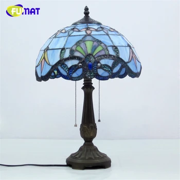 FUMAT Klasické Stolové Lampy Európskej Barokovej vitráže Svetlá Pre Obývacia Izba Nočný Stolík Svetlo výtvarné Umenie LED Stolové Lampy