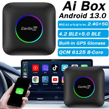 CarlinKit CarPlay Auto Ai Box Plus Android 13 8+128 GB/4+64GB QCM6125 8-Core Android Auto Wireless CarPlay Pre VW Audi Kia Fiat