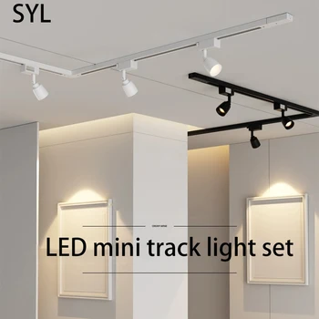 Led Track Light Mini Reflektory Celý Súbor Železničnej Osvetlenie Zariadenie Malý KLAS Lampa Na Pozadí Steny Obývacia Izba s Oblečením