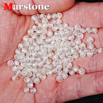 2-8MM Perličiek Moissanite Voľné Kameň D Farba VVS1 Moissanite Diamond Perličiek Sférické Perforované Moissanite pre Diy Šperky Robiť