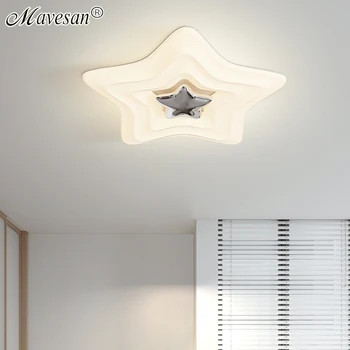 Akryl Spálňa LED Stropné Svietidlá Minimalistický White Star Tvar Lampy, Obývacia Izba Štúdia Vnútorné Osvetlenie Domova Zariadenie