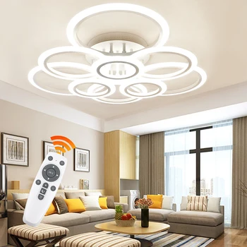 LED Stropné Svietidlá Moderný Luster Visí Lampy Inteligentné Diaľkové Ovládanie Plynulou Stmievanie Domova Pre Jedáleň, Obývacia Izba