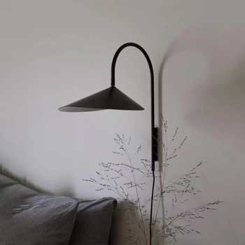 Nordic LED Nástenné Svietidlá Spálňa Nočná Lampa Leaf Tvarované Tienidlo Jednoduché Moderné Domova Obývacia Izba Gauč Čítanie Nástenné Svetlá