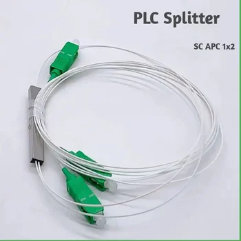 Optické vláknové PLC Splitter SC 1 : 2 Mini Oceľové rúry Typ 1x2 0,9 mm SC/APC Konektor