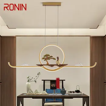 RONIN Moderné LED, 3 Farby Luster Stropné Svietidlo Čínsky Creative Zen Čaj-dom Závesné Svietidlo Na Štúdium Jedáleň