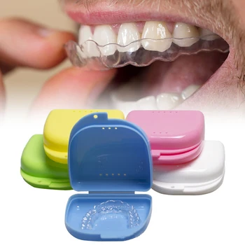 Protézy Box Dodávky Zásobníka Ústnej Hygieny Box Zuby V Ústach Prípade Skladovania Ortodontická Falošné Držiak Zubnej Plastové