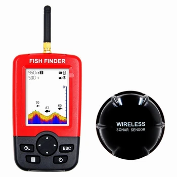 Kajak Prenosné Hĺbka Ryby Finder Prenosné LCD Displej Loď Fishfinder Snímače