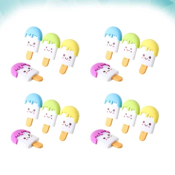 16 Ks Cartoon Ice Cream Gumu Deti Zábavné Deti Darček Mini Potraviny Gumy Vianočné Študent Dary