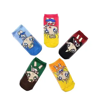 Nový, Originálny Dizajn Roztomilý Kawaii Hravé Mačka Námorník Priedušná Zábavné Bavlnené Ponožky Kvalitné Ponožky