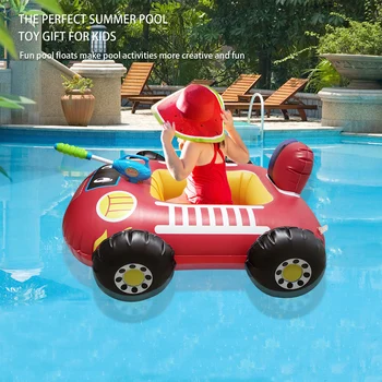 Nafukovacie Baby Plávanie Krúžok PVC rozstrekovaný Auto Bazén Float Sídlo Krúžok Zábavnej Skladacia Ľahký Vodné Hračky pre Beach Pool Party