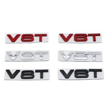 V6T V8T auto samolepky pre Audi strane podpísať blatník tela, dekorácie, nálepky, kovový štítok úprava dekorácie štítok auto príslušenstvo