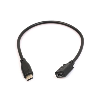 Typ C USB 3.1 Mužov k Mini USB Žena Plnenie Dátový Kábel pre Nexus 6P