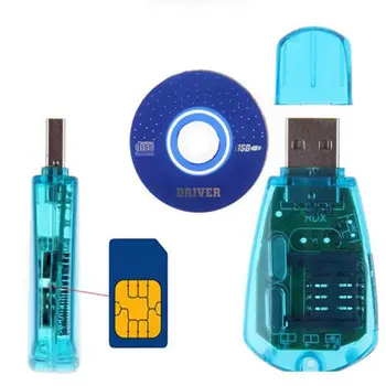Čítačkou SIM Kariet Modrá Profesionálny Mobilný Telefón Štandard USB Kopírovanie Cloner Spisovateľ SMS Backup Dodávky
