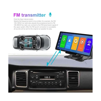 Bezdrôtové Carplay Prenosné Auto Stereo Android Auto, 9.3 Palcový HD dotykovej obrazovky s Bluetooth Zadné Záložný Fotoaparát TF Karty