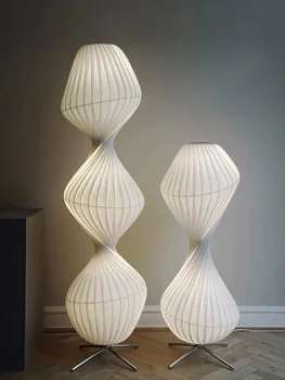 Nordic Japonský poschodí lampa Čínskeho Zen obývacia izba gauč spálňa home designer dekoratívne lampy