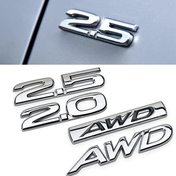 Pre Mazda 2.0 2.5 AWD Zadný Kufor, Bočné Znak na Mazda 6 2 5 3 CX 5 CX3 CX4 CX7 CX9 RX7 MX3 Protege Axela Kovové Nálepka, 3D Odtlačkový