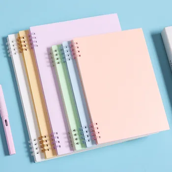 1 Ks Spojovacích Notebook A5/B5 Loose Leaf Solid Farba Krytu Morandi Farba Memo Poznámka Denník Office Školy Kórejský Kancelárske Potreby