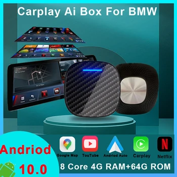Android10 Multimediálny Prehrávač Videa 4G+64 G Bezdrôtový Carplay MirrorLink AI Box Pre BMW Andriod Auto 8Core Vstavaný Gps S SIM