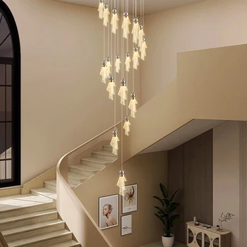 Nordic domova jedáleň Prívesok na čítanie osvetlenie vnútorné osvetlenie schodiska lampa visí svetle lustra, svietidlá pre obývacia izba