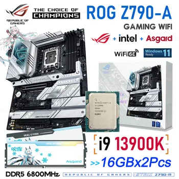 Nové LGA 1700 Doske Auta ASUS ROG STRIX Z790-HERNÉ WIFI Ploche Doske S procesorom Intel Core i9 13900K Asgard 6800MHz 32 GB