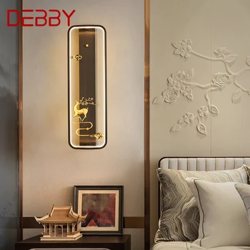 DEBBY Mosadz Nástenné Svietidlo LED Moderné Luxusné Sconce Dekorácie Interiéru Domácnosti Spálňa Posteli Obývacia Izba Chodba Osvetlenie