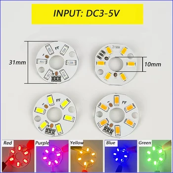 3W Vstup DC3-5V LED lampa rada svetelný zdroj, USB universal vinuté perly, Červená Modrá Zelená Fialová Žltá Svetlo 5730 SMD