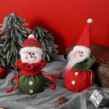 2023 Vianočné Santa Vrece Deti Vianočné Darčeky, Sladkosti Skladovanie Taška Nádherné Santa Claus Vytlačené Vianočné Cukrovinky Taška