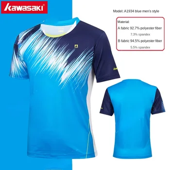 Letné Kawasaki Tenis t-shirt zápas bedminton krátky rukáv t shirt oblečenie rýchle suché šport Jersey top 2023TG muži ženy polo