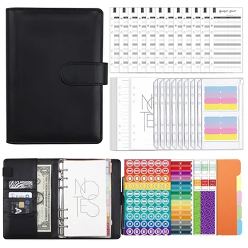 A6 Binder Plánovanie Rozpočtu Notebook Kryt Priečinka A6 Veľkosť 6 Otvor Binder Vrecku Plastových Spojovacích Finančný Plánovač Obálky Nastaviť Umenie