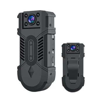 1080P HD Mini Kamera Infračervené Nočné Videnie Malá Kamera Telo Nosiť Fotoaparát 180° Otáčanie Bicykli Fotoaparát