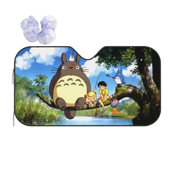 Môj Sused Totoro Univerzálny Čelné Sklo Slnečník Japonské Anime Satsuki Mei Fólie Auto Slnečník Slnečník Chrániť