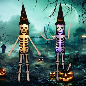 Horor Halloween LED Strašidelné Ghost Visí Ozdoby Prívesok Halloween Dekorácie pre Domov Bar Strašidelný Dom Dekor Strašidelné Rekvizity
