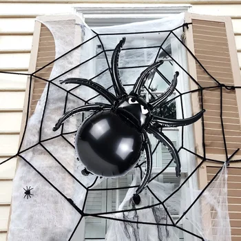 Halloween Spider Hliníková Fólia Balóny Black Giant Spider Balón detské Hračky Šťastný Halloween Party Balón Domáce Dekorácie