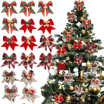Vianočný Zvon Luk Christma Darčekové Krabice, Dekorácie Bowknot Vianočný Strom Visí Prívesky Veselé Vianoce Dekor Bowknot Šťastný Nový Rok