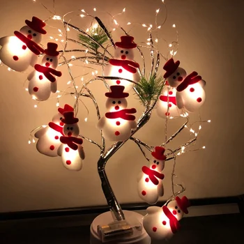 10LED String Svetlá na Vianočné Snehuliak Víla Svetlo Vonkajšie Garland Opony String Dovolenku Xmas Party Vianoce, Nový Rok Lampa