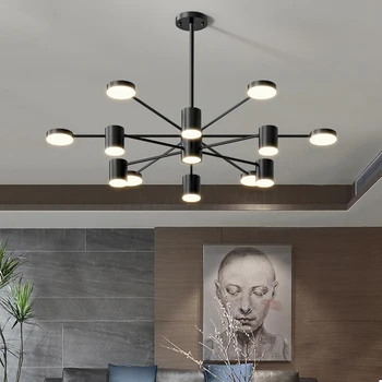 Minimalizmus Prívesok Lampa Obývacia Jedáleň, Spálňa Nordic Black Luster Vnútorné Osvetlenie Vnútorné Moderné Stropné Svietidlo