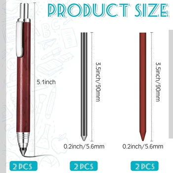 5.6 mm Mechanická Ceruzka Držiak 2 Automatické Mechanické Grafitová Ceruzka Tesár Ceruzka 4 Ceruzka Náplň s Sharpener