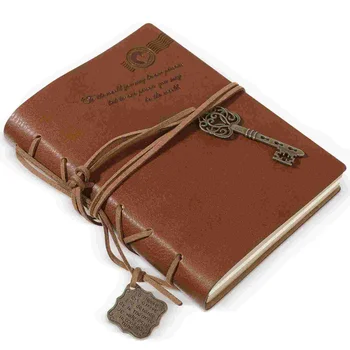 1Pcs Ročník Notebook S Kľúčovými Vintage Cesty Denník Viazaný Notebook Notebook Pre Chlapcov A poznámkový blok Kniha Hostí
