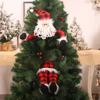 Vianočné Objímanie Santa Claus Strom Vňate Veľká Santa Claus Hugger Vianočné Dekorácie Veselé Vianoce Domáce Dekorácie