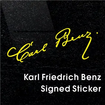 Reflexná Auto Nálepky Podpis Karl Friedrich Benz Podpísané Vinyl Obtlačok Na Mercedes AMG C E S CLA CLS GLA GLC GLE R G M Trieda