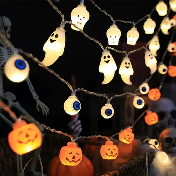 1,5 m 10Led Halloween Svetlo String Tekvica Lebky Oka Gule Ghost Festival Strany Svietidla Trick or Treat Šťastný Halloween Deň Dekor