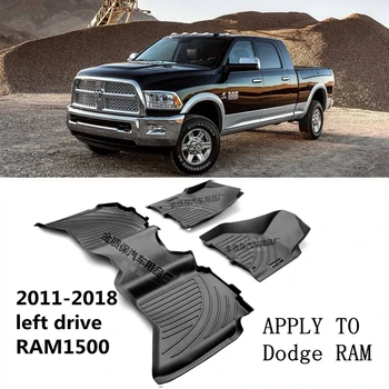 Použitie pre 2011-2018 Dodge Ram 1500 Laramie Longhor vlastné auto All-Počasie TPO auto Rohože Dodge RAM1500 nepremokavé auto rohože