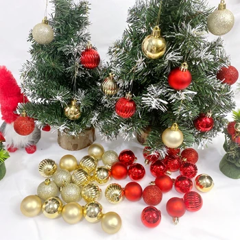LuanQI 24Pcs Strom Gule Vianočné Závesné Prívesok Ozdoby Vianočné Noel Navidad 2023 Nový Rok Darček šťastné a Veselé Vianoce, Výzdoba pre Domov
