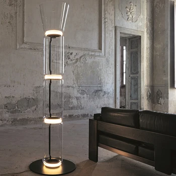 Taliansky Návrhár Minimalistický LED Poschodí Lampa Sklo Dekor Lesk na Obývacia Izba, Spálňa, Nočné Osvetlenie, Domáce Vnútorné Stojaci Svetlá